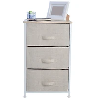 Simplify Beige 3 Drawer Storage Chest