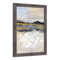 Rough Abstract Landscape 20" x 30" Western Gray Framed Print