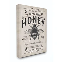Stupell Industries Honey Bee Rustic Farm Canvas Wall Art