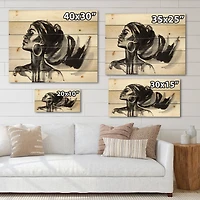 Designart - Monochrome Portrait of African American Woman IV