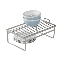 Honey Can Do Gray Stackable Cabinet Shelf Helpers Set