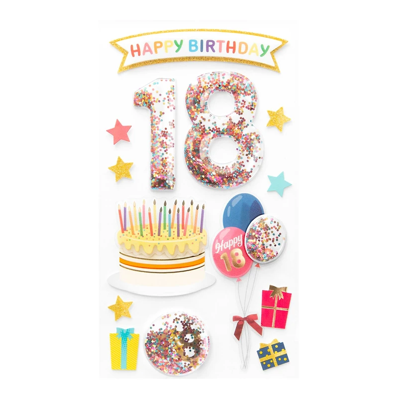 18th Birthday Dimensional Stickers by Recollections™