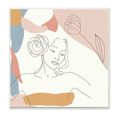 Stupell Industries Female Figure Linework Wall Plaque