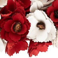 15" Americana Floral Flag Wooden Wreath