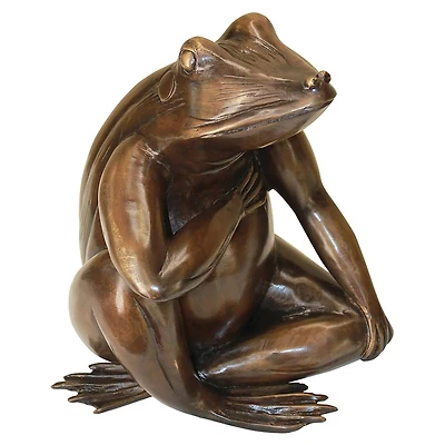 Design Toscano 11" Forever in My Heart Cast Bronze Frog Garden Statue