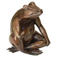Design Toscano 11" Forever in My Heart Cast Bronze Frog Garden Statue