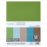 12 Packs: 50 ct. (600 total) Earth 8.5" x 11" Cardstock Paper by Recollections™