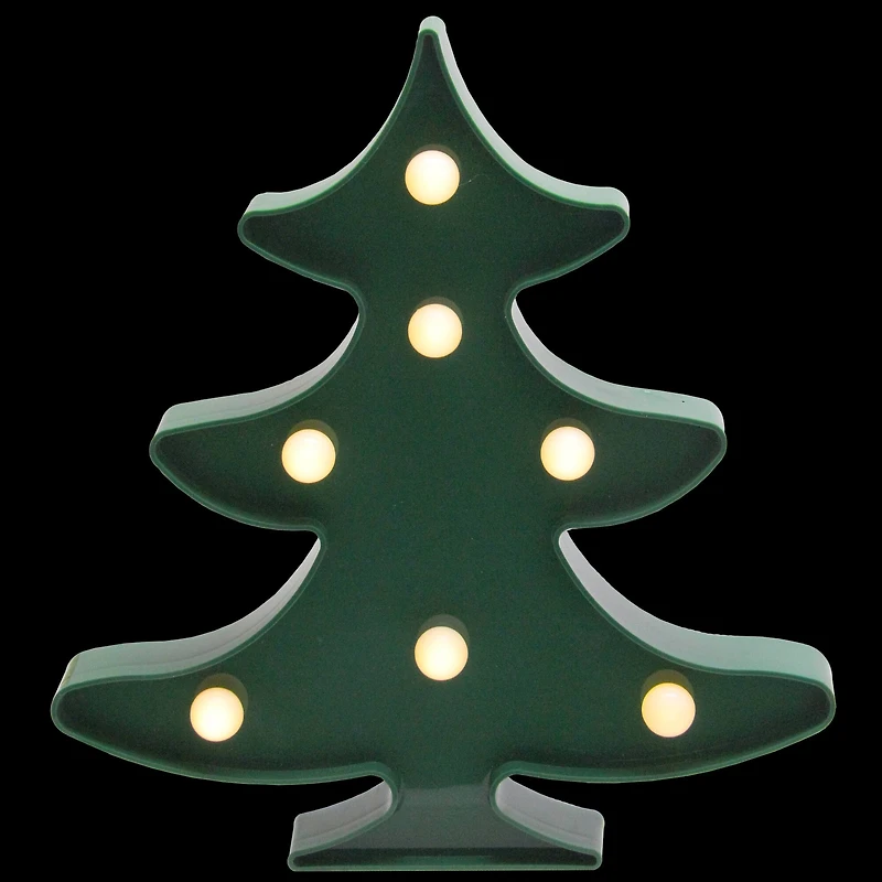 8.75" Green Christmas Tree Marquee Wall Sign