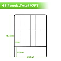 NEX 47ft. Black Square-Shaped Garden Fence