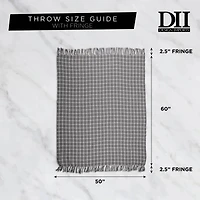 DII® Black Variegated Throw