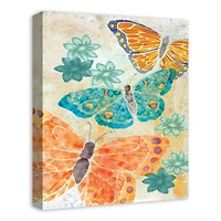 Watery Butterflies 16" x 20" Canvas Wall Art
