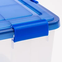 IRIS 32qt. Stackable Plastic Legal File Storage Box for Letter