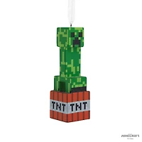 Minecraft 3.5" Creeper on TNT Christmas Ornament