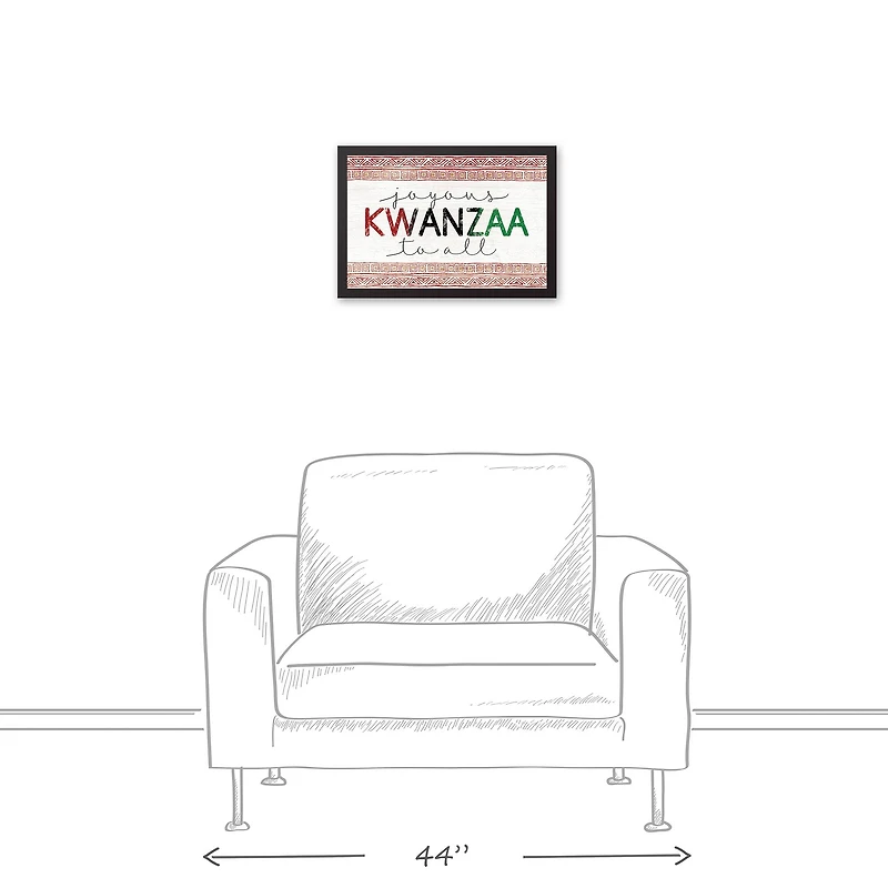 Joyous Kwanzaa To All Black Framed Canvas Art