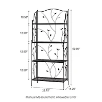 Glitzhome® 4ft. Metal 4-Tiered Rectangular Shelf Stand