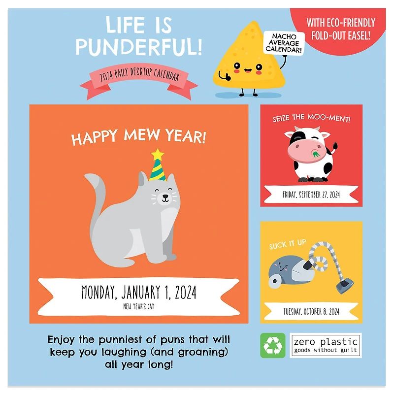 TF Publishing 2024 Puns of Fun Daily Desktop Calendar