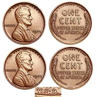 1909 and 1909 VDB “First-Year of Issue" Lincoln Wheat-Ear Pennies