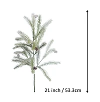 21" Flocked Green Pine & Pinecone Pick by Ashland®
