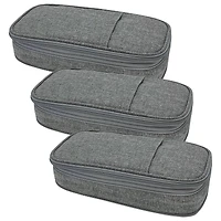 Teacher Created Resources Gray Pencil Cases, 3ct.