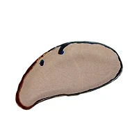 Hello Honey® 21" Cream Stoneware Shell Plate with Reactive Glaze