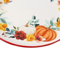 10.5" Pumpkin & Fall Florals Dinner Plate by Ashland®
