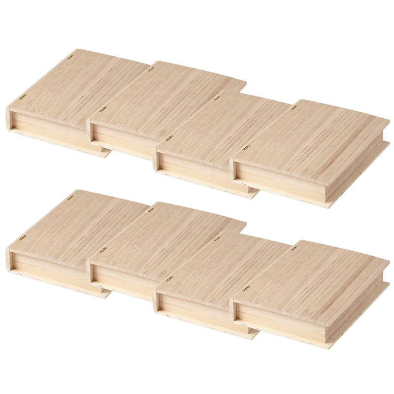 8 Pack: 9.5" Wood Book Box by Make Market®