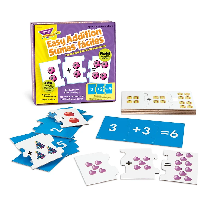 Trend Easy Addition Fun-to-Know® Puzzles, 2ct.