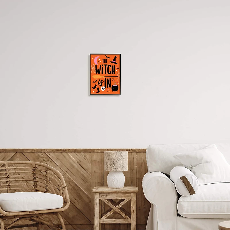 Stupell Industries Witch Is In Bold Cauldron Phrase Framed Giclee Art