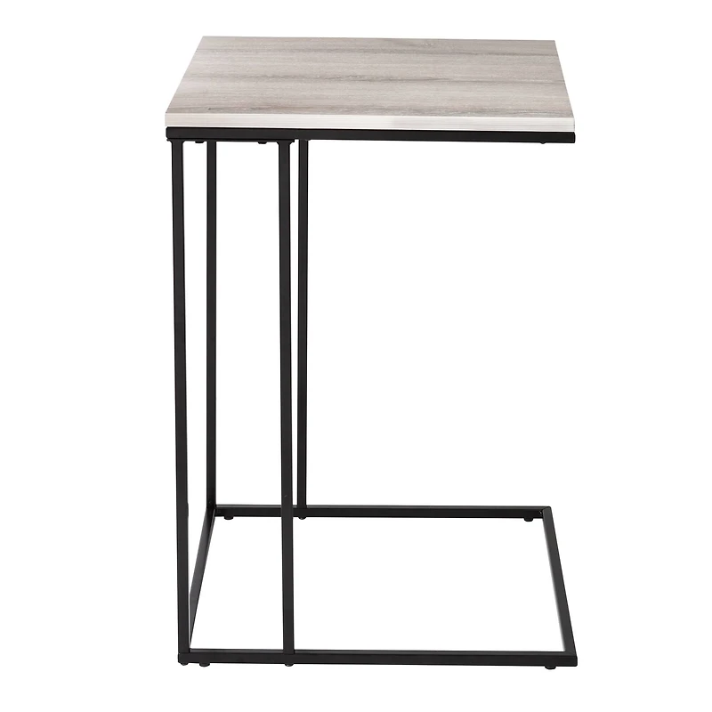 Honey Can Do 25" Natural Square C End Table