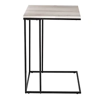 Honey Can Do 25" Natural Square C End Table