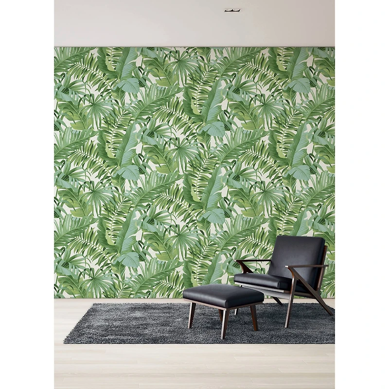 Katie Hunt Green Tropical Palm Leaf Wall Mural