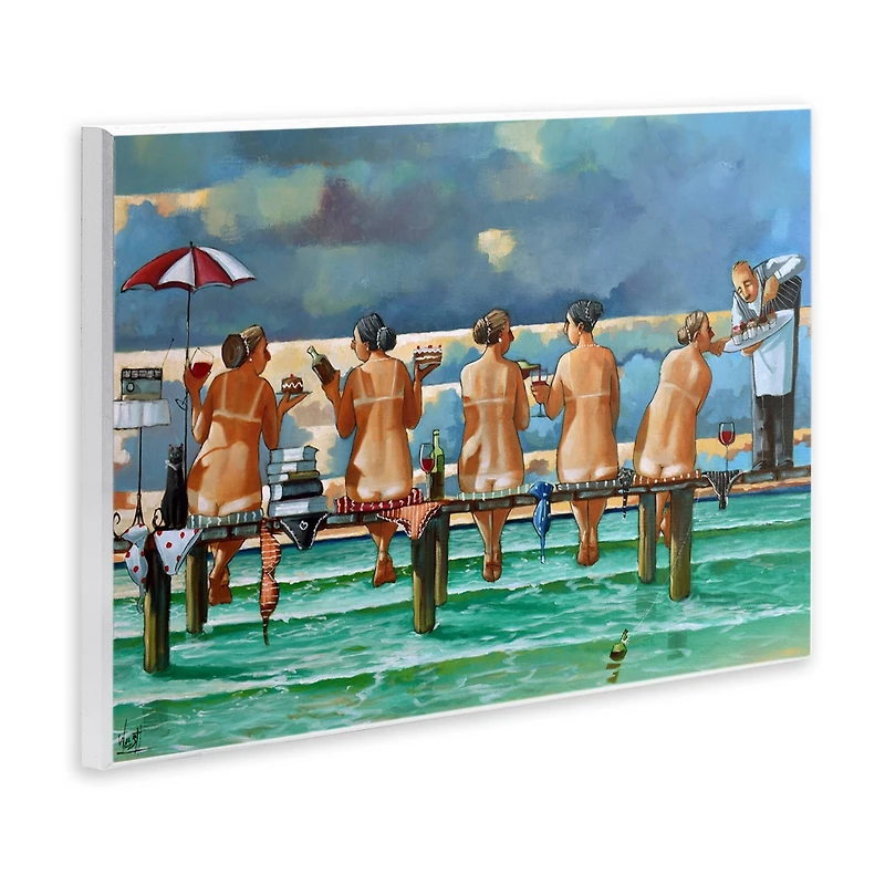 Stupell Industries Women on Dock with Tan Lines Wall Plaque Art