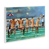 Stupell Industries Women on Dock with Tan Lines Wall Plaque Art