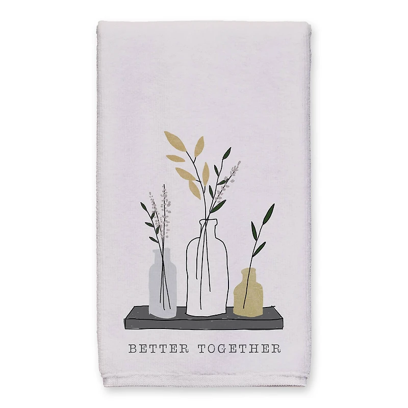 Better Together Mod Flower Vases 16" x 25" Tea Towel Set of 2
