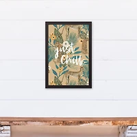 Just Chill Tropical Cheetah Black Framed Canvas Art