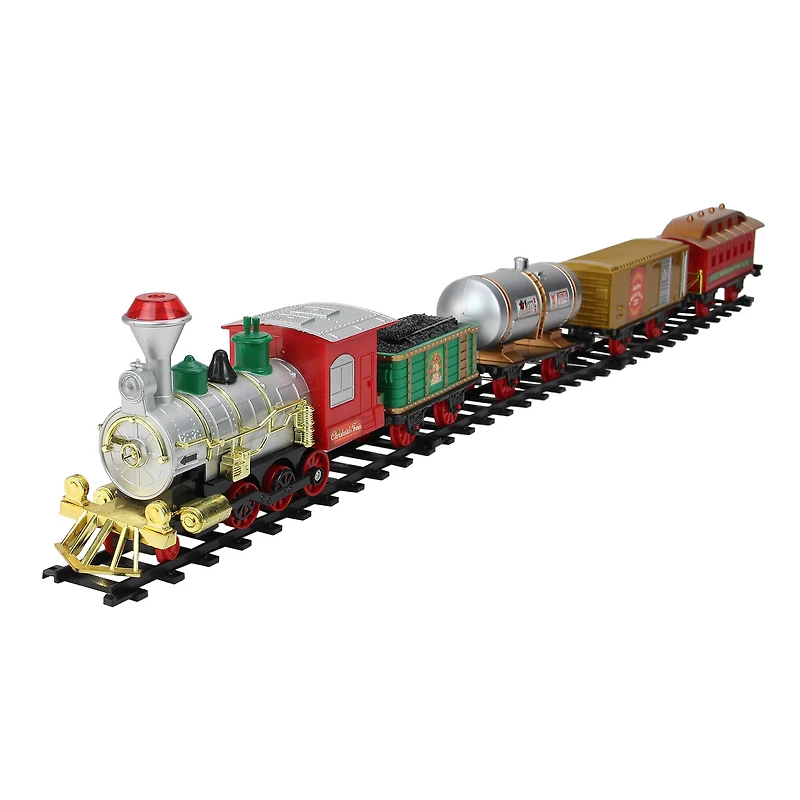 17-Piece Battery Operated Lighted & Animated Christmas Express Train Set