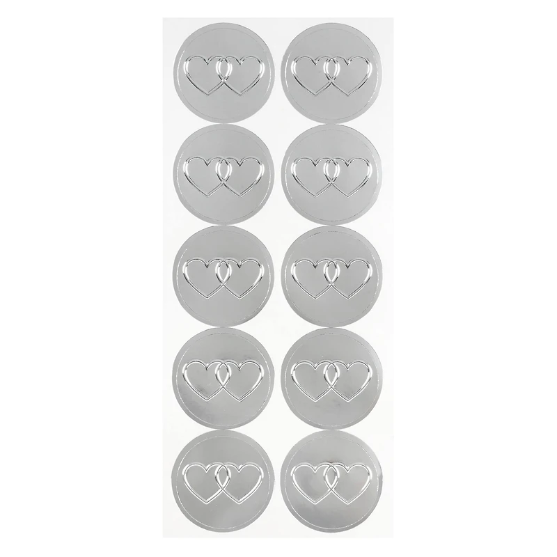 Silver Hearts Envelope Seals by Recollections™
