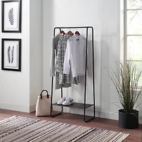 SunnyPoint Black Freestanding Clothes Garment Rack