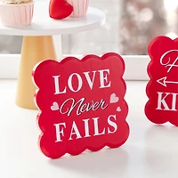Glitzhome® 6" Valentine's Wooden Table Decor Set