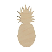 Essentials by Leisure Arts 24 Pack 1.63" x 4" Pineapple Flat Wood Shape