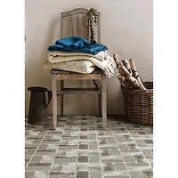 FloorPops Harvard Brick Gray Peel & Stick Floor Tiles