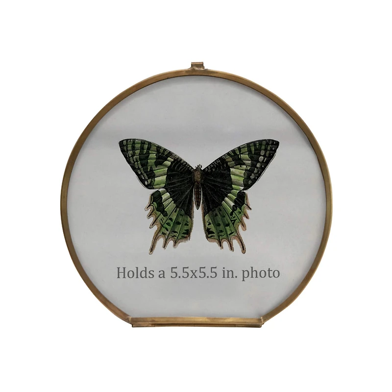 Hello Honey® Brass & Glass 5.5" x 5.5" Photo Frame