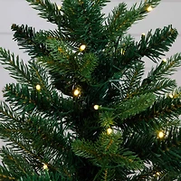 2ft. Pre-Lit Artificial Classic Christmas Tree with 35 Warm White LED Lights in Gold Decorative Planter