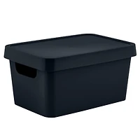 Simplify Small Charcoal Vinto Storage Box with Lid