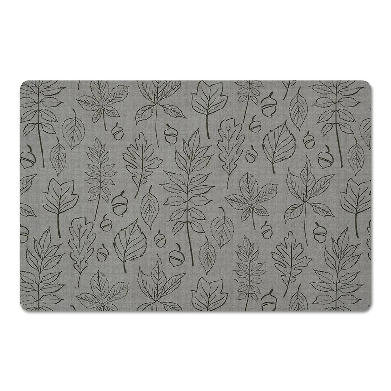Green Leaf Pattern Floor Mat