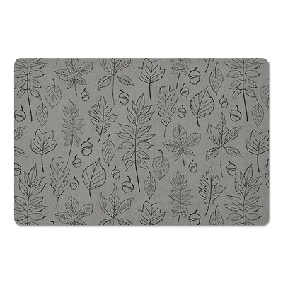 Green Leaf Pattern Floor Mat