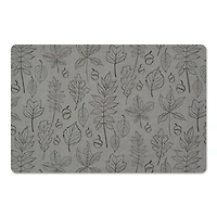 Green Leaf Pattern Floor Mat