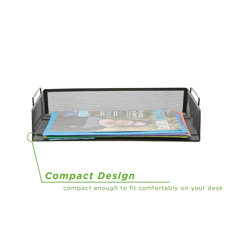 Mind Reader Stackable Metal Mesh Tray & Desk Document Organizer Set