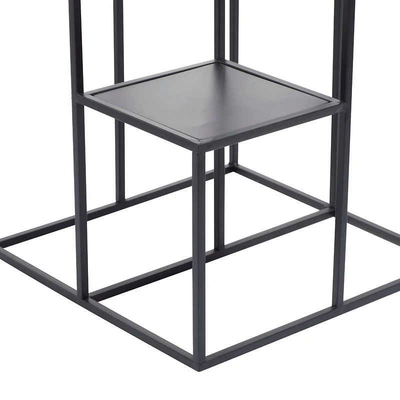 Black Iron Modern Plantstand, 40" x 16" x 16"