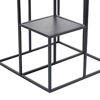 Black Iron Modern Plantstand, 40" x 16" x 16"